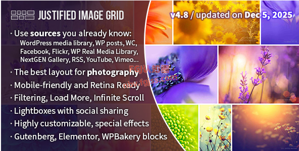 Justified Image Grid - 高级 WordPress 图库插件 2025120608235661